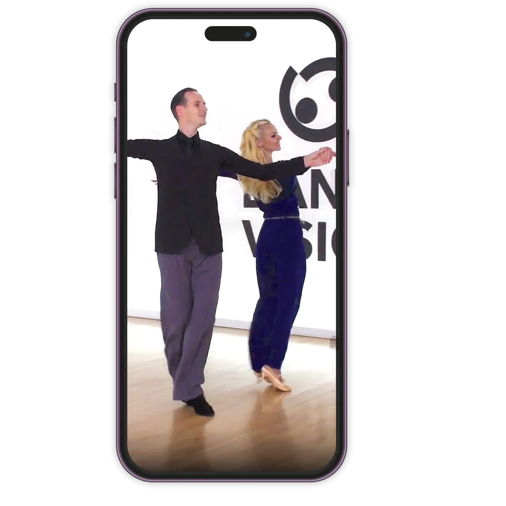 Dance Vision App on phone